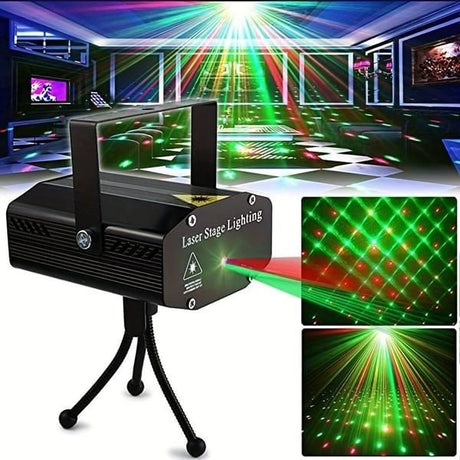 Laser Stage Lighting System with Remote, DMX, and RGB Effects