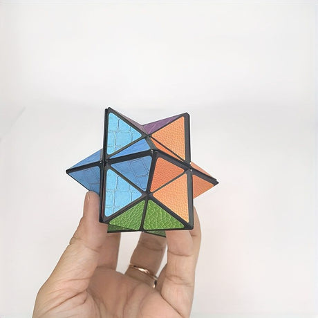 Infinite Cube - 3D Hexagonal Puzzle Toy, Space Geometry Flip Toy, Enhance Brain Ability and Relax, Mixed Color, ABS Material