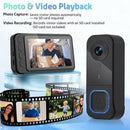 Smart Home Wireless Video Doorbell Smart Doorbell Caller Two-way Intercom Video Doorbell, 1080P Image And 4.5 Inch Screen - No WiFi Required - Range Up To 120 Meters - Night Vision