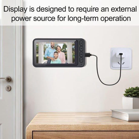 Smart Home Wireless Video Doorbell Smart Doorbell Caller Two-way Intercom Video Doorbell, 1080P Image And 4.5 Inch Screen - No WiFi Required - Range Up To 120 Meters - Night Vision