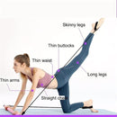 Blue multi-functional Pilates fitness stick elastic rope yoga pole stretch back training device chest expansion pull rod arm strength device