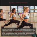Blue multi-functional Pilates fitness stick elastic rope yoga pole stretch back training device chest expansion pull rod arm strength device