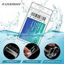 100 pieces transparent plastic luggage bag label rack badge label rack, suitable for office business travel supplies