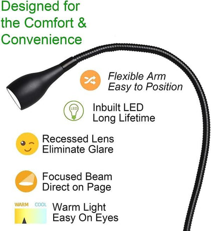 Flexible USB - Powered Bedside Reading Lamp - High - Quality & Trendy