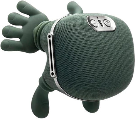 Massager, real hand simulation, deep tissue massage, neck, back and shoulder, 3D kneading, 3 speed adjustable USB charger (green)