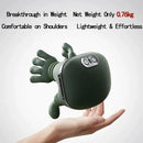 Massager, real hand simulation, deep tissue massage, neck, back and shoulder, 3D kneading, 3 speed adjustable USB charger (green)