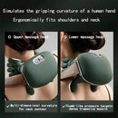 Massager, real hand simulation, deep tissue massage, neck, back and shoulder, 3D kneading, 3 speed adjustable USB charger (green)