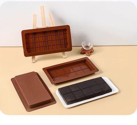 3 pieces silicone Dubai chocolate 8-slot mold food-grade silicone diy heat-resistant easy-to-remove baking cake mold for filling chocolate bars, Knafeh pistachio chocolate