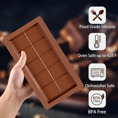 3 pieces silicone Dubai chocolate 8-slot mold food-grade silicone diy heat-resistant easy-to-remove baking cake mold for filling chocolate bars, Knafeh pistachio chocolate