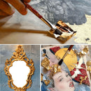 100PCS 24K pure gold leaf art pieces, can be used for painting, resin, gold plating, nail, gold leaf paper for DIY greeting cards, handicrafts, rock painting.