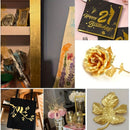 100PCS 24K pure gold leaf art pieces, can be used for painting, resin, gold plating, nail, gold leaf paper for DIY greeting cards, handicrafts, rock painting.