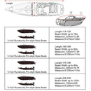 Outdoor V-shaped yacht with dust cover, sunscreen and rainproof boat cover, Teflon boat body protection cover
