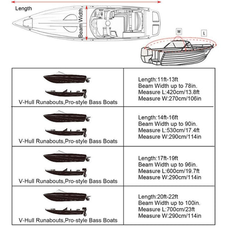 Outdoor V-shaped yacht with dust cover, sunscreen and rainproof boat cover, Teflon boat body protection cover