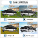Outdoor V-shaped yacht with dust cover, sunscreen and rainproof boat cover, Teflon boat body protection cover