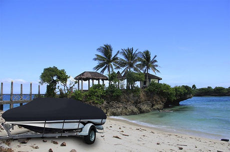 Outdoor V-shaped yacht with dust cover, sunscreen and rainproof boat cover, Teflon boat body protection cover