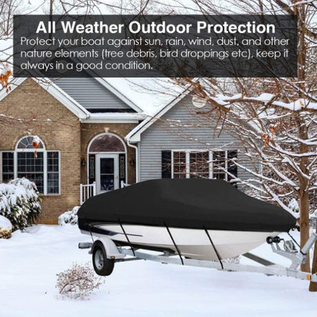 Outdoor V-shaped yacht with dust cover, sunscreen and rainproof boat cover, Teflon boat body protection cover