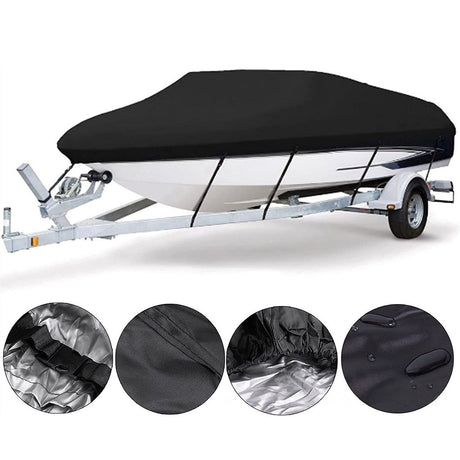 Outdoor V-shaped yacht with dust cover, sunscreen and rainproof boat cover, Teflon boat body protection cover