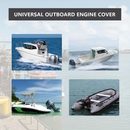 600D marine engine cover, sun protection, wind and rain Oxford cloth, dustproof, mosquito-proof, marine Oxford cloth, outboard cover, waterproof ultraviolet, marine engine protection cover, suitable for yacht, fishing boat (30-60 horsepower)