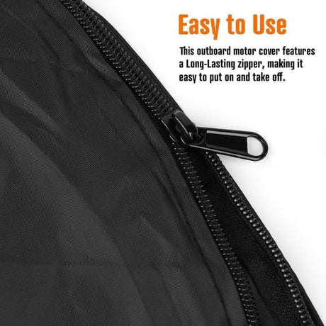 600D marine engine cover, sun protection, wind and rain Oxford cloth, dustproof, mosquito-proof, marine Oxford cloth, outboard cover, waterproof ultraviolet, marine engine protection cover, suitable for yacht, fishing boat (30-60 horsepower)