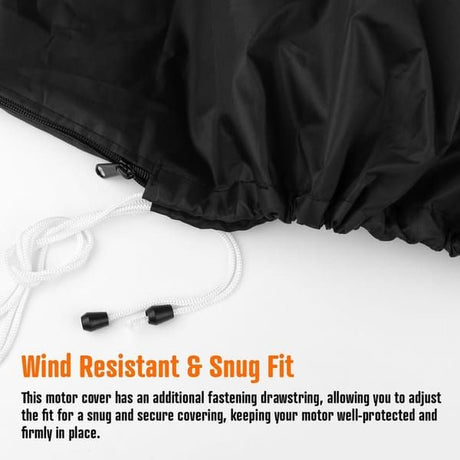600D marine engine cover, sun protection, wind and rain Oxford cloth, dustproof, mosquito-proof, marine Oxford cloth, outboard cover, waterproof ultraviolet, marine engine protection cover, suitable for yacht, fishing boat (30-60 horsepower)