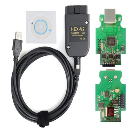 Car VCDS HEX-V 2 OBD2 diagnostic line, USB interface scanner with VCDS software, unlimited VIN, multi-language, Volkswagen Audi diagnostic line