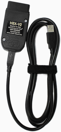 Car VCDS HEX-V 2 OBD2 diagnostic line, USB interface scanner with VCDS software, unlimited VIN, multi-language, Volkswagen Audi diagnostic line