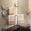 Stainless steel non-drilling towel rack, retractable bathroom suction cup storage rack, strong adhesive strong load-bearing, multi-function shower rack suitable for shower room, balcony storage, home storage god