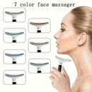 Rechargeable facial and neck skincare device, 7 modes, USB charging, vibration heating massage, ergonomic design, suitable for home use - ideal gift for women, daily skincare assistant, digital display function, skincare tool, must-have for beauty enthusi