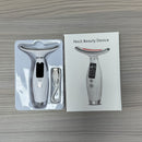 Rechargeable facial and neck skincare device, 7 modes, USB charging, vibration heating massage, ergonomic design, suitable for home use - ideal gift for women, daily skincare assistant, digital display function, skincare tool, must-have for beauty enthusi