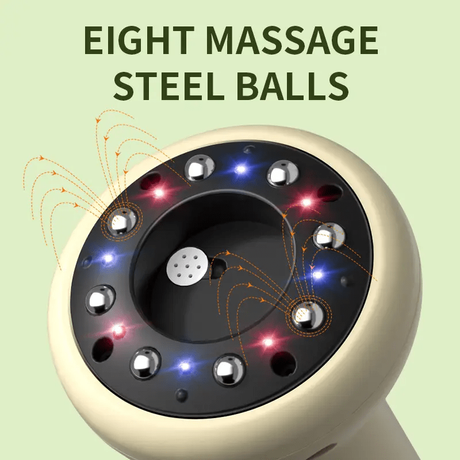 USB rechargeable intelligent nine-speed adjustable cupping massager, home electric cupping scraping massage instrument, 1200mAh battery life, whole body vacuum cupping tool, comes with 8 steel balls, best choice in ten days