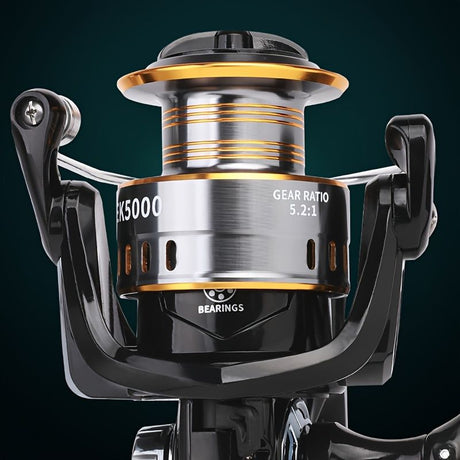 BILLINGS EK 7000 series, 5.2:1 gear ratio, maximum drag force 26LB, aluminum alloy metal line cup, spool reel, suitable for freshwater and seawater