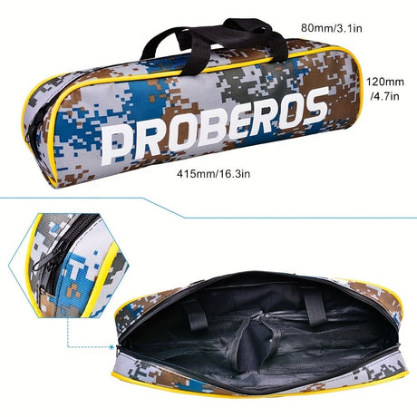 Proberus fishing rod reel set, including spinning reel, 2.4-meter fishing rod, fishing line, artificial bait, lead weight hook, complete set with storage bag