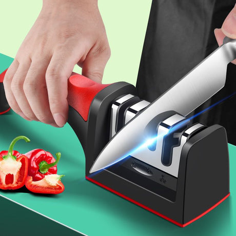Professional multi-function tungsten carbide ceramic sharpening stone, can be used for rough grinding and fine grinding, kitchen craft knife, scissors, daily knife maintenance tool, suitable for home kitchen and handicraft studio scenes, is a good choice