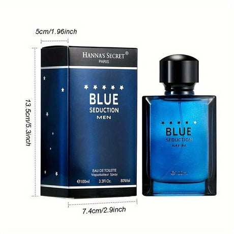 100ml men's light perfume, refreshing and lasting woody fragrance perfume, suitable for date and daily life cologne, is a perfect gift for men's father's day gift