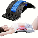 Four adjustable back stretches and posture correctors. Ergonomic waist support with massage function, safety handle, suitable for upper and lower back, office, car, home use, back stretcher, posture correction, durable structure