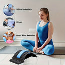 Four adjustable back stretches and posture correctors. Ergonomic waist support with massage function, safety handle, suitable for upper and lower back, office, car, home use, back stretcher, posture correction, durable structure