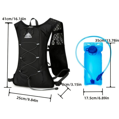 2-piece set (backpack + water bag) New outdoor sports water bag backpack, lightweight design, independent water bag compartment, hiking backpack, marathon water bag backpack, bicycle water bag bag