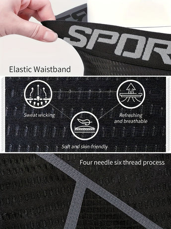 M size men's 5d mesh cycling shorts casual elastic breathable letters elastic waist shorts summer outdoor cycling mountain bike