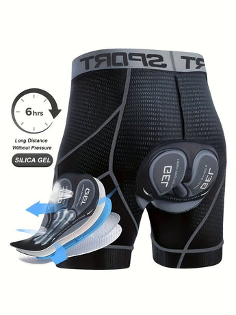 XL size men's 5d mesh cycling shorts casual elastic breathable letters elastic waist shorts summer outdoor cycling mountain bike
