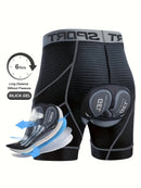L size men's 5d mesh cycling shorts casual elastic breathable letters elastic waist shorts summer outdoor cycling mountain bike