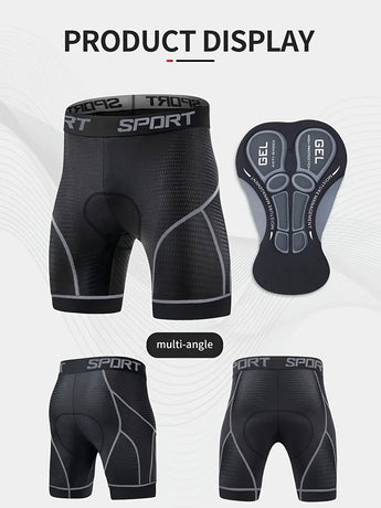 L size men's 5d mesh cycling shorts casual elastic breathable letters elastic waist shorts summer outdoor cycling mountain bike
