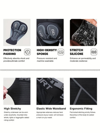 L size men's 5d mesh cycling shorts casual elastic breathable letters elastic waist shorts summer outdoor cycling mountain bike
