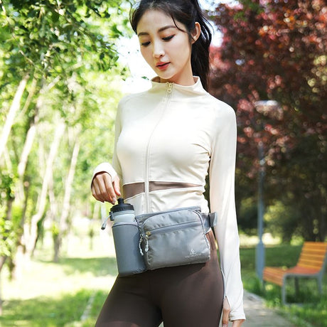 One pack sports outdoor leisure waist bag multifunctional can put water bottle belt bag waist mobile phone bag suitable for running fitness, shopping, hiking, school season, marathon competition and other scenes