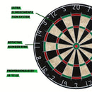 18-inch sisal dartboard, 45cm sisal round net dartboard, digital printed sisal dartboard, sisal dart set，Random 6 types of darts