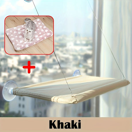 Cat hammock suction cup hanging nest pet bed removable washable cat house sunbathing platform hammock summer cat house four seasons universal