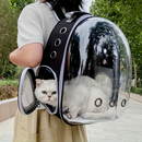 1 space capsule pet backpack - breathable transparent travel carry-on box, suitable for cats and small dogs, with zipper, portable, suitable for outdoor exploration, pet carry-on box, modern pet accessories, secure zipper closure