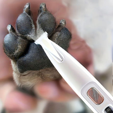 Pet grooming clippers with LED assisted lighting Safe low-noise USB/battery life Pet grooming electric clippers with LED assist lighting Safe low noise USB / battery life