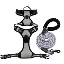 Anti-escape dog harness & leash, soft and comfortable breathable dog vest, reflective in the night, suitable for walking medium and large dogs.