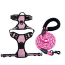 Anti-escape dog harness & leash, soft and comfortable breathable dog vest, reflective in the night, suitable for walking medium and large dogs.
