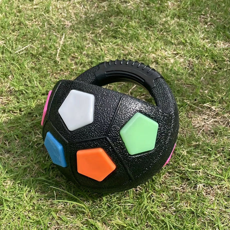 Football-shaped pet dog toys, sturdy and durable tooth-grinding training toys, squeaking sound toys
